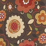 Cotton Tale Designs Peggy Sue Fabric Brown Background with Flower Print [並行輸入品]