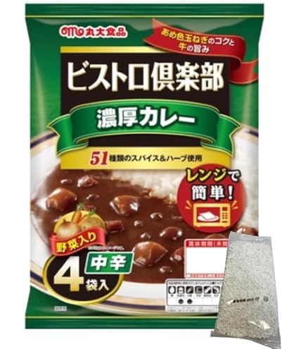 Amazon.co.jp: ビストロ倶楽部濃厚カレー 中辛 4パック×12個 丸大食品