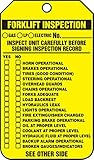 Accuform Signs TRS336PTP Forklift Status Tag, Legend "FORKLIFT INSPECTION RECORD (CHECKLIST)/FORKLIF