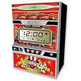 ジャグラー スロットクロック 置き時計 カレンダー アラーム時報 レッド 赤