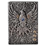 Copeflap アンティークノート a5 日記帳 魔導書 魔法書 ノート 魔導書風ノート 洋書風 アンティーク (シルバー)