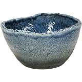 信楽焼　信楽BEST SELECTION　水鉢　ブルーひねり　16号　全高27cm×幅49cm×奥行47.5cm