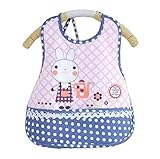 [ピンクドット]かわいい防水性のベイビービブズポケット付きのビブを与える