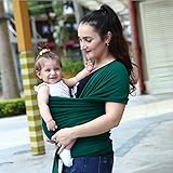 ベビースリング 幼児 新生児 赤ちゃん抱っこひも コットン生地 お出かけ用 旅行 肌触りいい 安全 携帯便利 使いやすい 高品質 ベビーキャリア ベビーラップ 女の子 男の子 グリーン/ブラック/グレ