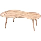 不二貿易 ローテーブル リビングテーブル 幅94cm ナチュラル 足形 木製 FOOT Natural Signature 37000