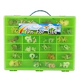Fun for Lifeストレージケースfor 60 Littlest Pet Shop And Uggly文字、ライム/グリーン
