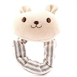 シシュノン がらがら ニギニギ リスト リング くま 日本製 6cm ベージュ