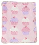 BabyPrem Baby Fleecy Blanket Wrap Shawl Printed Designs 39 x 29 CUPCAKES by BabyPrem