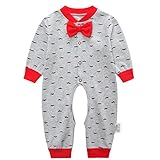エルフ ベビー(Fairy Baby)新生児カバーオール ロンパース 赤ちゃんパジャマ 可愛いひげ柄 出産祝い 12M