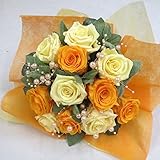 【プロポーズ・お祝いなどに】プリザーブドフラワー/ モーニングイエロー花束