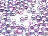 ファイニエ パールビーズ 4mm 穴なし プラ 丸 2000個 紫 ピンク系 グラデーション アクセサリー パーツ BD3006