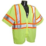 Radians SV22-3ZGM-M Polyester Mesh Economy Class-3 Safety Vests with Two Tone Trim, Medium, Green by
