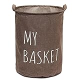 JIEKERY ランドリー ボックス バスケット 生活雑貨収納 洗濯物入れ 洗濯 かご 折りたたみ 撥水加工 取って付き 北欧 50*40cm (B)