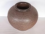 】 信楽焼窯肌松皮丸花瓶8006-04