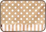 ポーチェ(pouche) お食事マット ドットストライプＳ (ベージュ)