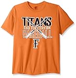 NCAA Cal State Fullerton Titans Baseball Bats半袖快適カラーTシャツ, Large , Burntオレンジ