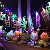 LEDストリングライト フォトクリップ フラッシュカラー ledフェアリー・ストリング・ライト バッテリー・ガーランド ホーム飾り 　カラフル　3m