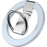 スマート良品 Mag-Safe リング スマホリング バンカーリング マグセーフ リング スタンド マグネット メタルリング付き iPhone 15 pro 14 13 mini 12 Android 全機種 (ブルー)