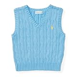 ポロ ラルフローレン ケーブルニット・コットン・セーターベスト[ライトブルー](男の子12～24か月用)18Mサイズ [並行輸入品]