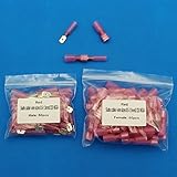 Raogoodcx 100Pcs Nylon Insulated Heat Shrink Fully Insulated Female Male Spade Wire Electrical Crimp