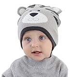 Aivtalkベビーキッズ幼児用フリースイヤーフラップニット帽子ビーニー動物スタイルキャップ US サイズ: M カラー: グレー