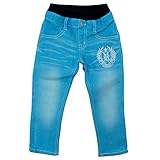 RUSK(ラスク) 刺繍入りカラーストレッチデニムロングパンツ 100cm/SAX NO.P-3441-07