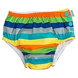 [ アイプレイ ] Iplay 水着 Lサイズ スイムウェア 男の子用 オムツ機能付 スイムパンツ 721153 グレーマルチストライプ Swim Wear Mix & Match Snap Reus