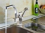 Homedecフルボディ銅回転プラットフォームホットとコールドBasin蛇口+ Smoked PullタイプSprayer