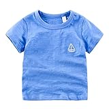 【SEBLES】ベビー 赤ちゃん 男の子 女の子 ユニセックス 半袖 Tシャツ ボーダー 無地 シンプル お洒落 春 夏 ラウンドネック コットン 綿 ナチュラル キッズ(タイプB,140cm)