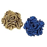 B Blesiya 24本　バラ　フラワー　花束　造花　結婚式ブーケ　コサージュ　手首の花　DIY　写真小物　ロマンチック