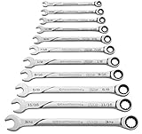 スプライン120 x P XLコンボラチェットレンチセット分数SAE 7 / 32 – 3 / 4インチ11 PC