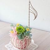 プリザーブドフラワー 花音 カノン グリーン 音符とト音記号のアレンジ canon