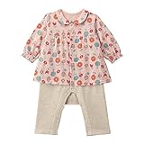 七分袖 女児 カエルロンパース ピンク系 サイズ：60