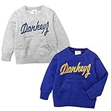 ベビー服 男の子 トレーナー 長袖  ドンキージョッシー 裏毛 チェーンステッチ ボタン 男児 ベビー (1.グレー/95cm)