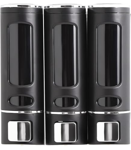 Amazon｜シャンプーボトル 3室｜壁掛けタイプ 各400ML｜シャンプー