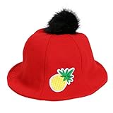 Domybestベビー用帽子　パイナップル 秋　寒さ対策　冷房　可愛い 衣装 赤ちゃん 新生児 出産祝い 百日記念 (レッド)