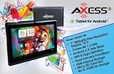AXESS TA2509-7BK 7" GOOGLE PLAY Tablet with Android 4.1 Jelly Bean OS, 1.2 GHz Cortex A8, 4Gb Storag