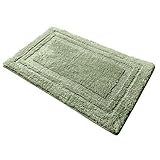 バスマット 足拭きマット 風呂マット 61*43cm 吸水性 滑り止め お洒落 ふかふか 抗菌 丸洗い お風呂 バス用品 キッチン 浴室 玄関 グリーン