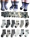 BS? 6 Pairs 2-3 Years Baby Boys Toddler Anti Slip Skid Slipper Stretch Knit Socks + Gift bag + Gift 