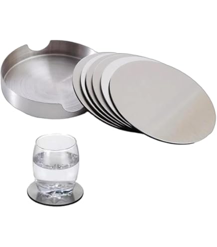 Amazon｜Georg Jensen コースター 4Pセット MANHATTAN シルバー