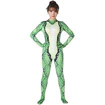 Amazon.co.jp: [アマゾンらく店] 蛇 へび 全身タイツ 緑色 子供用 大人 