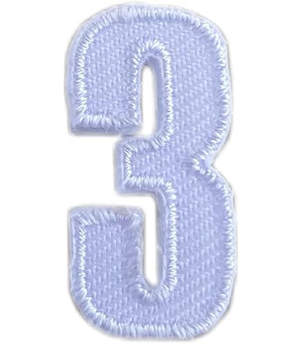 Amazon | アイロンワッペン 数字 金 刺繍 (8) | ネームラベル