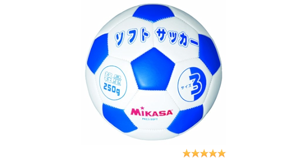 Amazon ミカサ Mikasa ソフトサッカーボール 3号 ホワイト ブルー ミカサ スポーツ アウトドア