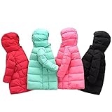 90-130ダウンジャケット フード付きロングダウンコート 軽量 厚手 暖かい 子供用 女の子 男の子 Pink,130