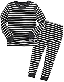 [Vaenait Baby]キッズ子供ベビー服綿100％ルームウェア長袖パジャマ寝間着上下セット Color Pen Charcoal XL