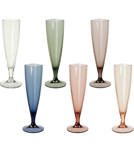 Amazon | ベルエポック シャンパングラス 6脚セット | ノーブランド品