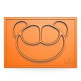 ZDTech All-In-One Non-Slip Silicone Baby / Toddler Placemat and Bowl/ Divided Suction Plate (Smiley 