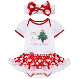 （アイム）iiniim　女児ベビー　ロンパース　水玉模様ヘッドバンド付き　　クリスマス赤ちゃん服　　仮装 コスチューム イベント　日常身なり　パーティー　結婚式　お誕生日　写真　記念日　0-3/3-6