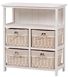 フリル付き収納キャビネット　（引出4杯）　ＳＩｓｉｍｃｃ7222ＡＷ1