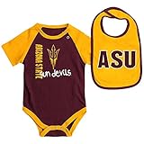 Infants NCAA Arizona State Sun Devils Onesideとよだれかけセット（チームカラー） 3-6 Months